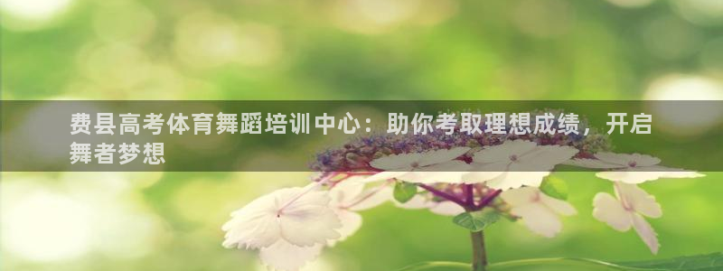 耀世娱乐平台注册地址在哪里看：费县高考体育舞蹈培训中