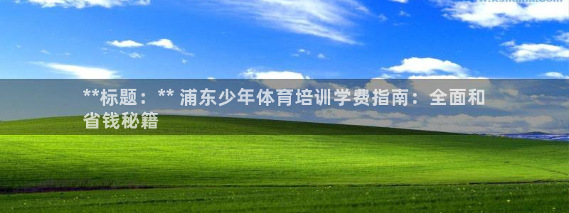 耀世娱乐：**标题：** 浦东少年体育培训学费指南：