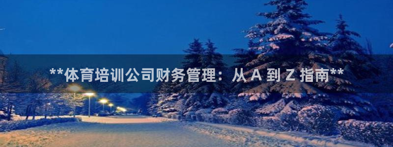 耀世娱乐优 411o31 耀世：**体育培训公司财务管理：从